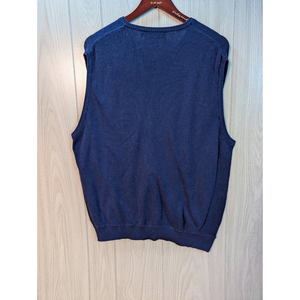 Polo Golf By Ralph Lauren Large Blue Sleeveless V-Neck Pullover Sweater Vest - Picture 4 of 6